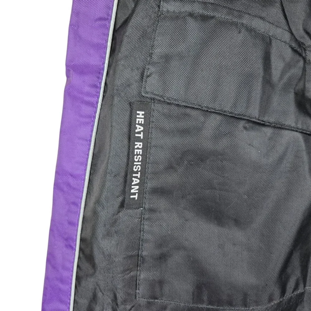 XELEMENT Men's Sz L Motorcycle Heat Resistant Nylon Riding Pants Black Purple